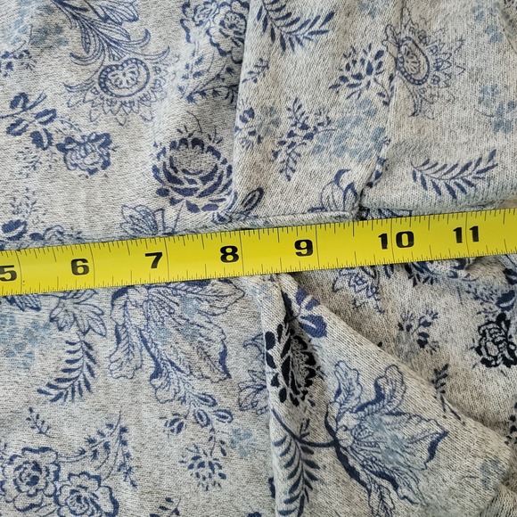 Lucky Brand Women's Large Pajama PJ Set Shirt and Shorts Floral Drawstring Waist - Picture 14 of 16